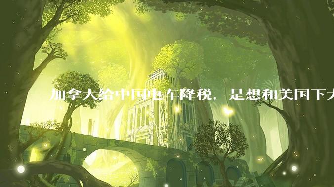 加拿大给中国电车降税，是想和美国下大棋？_关税_配额_出口
